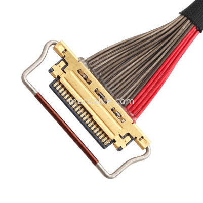 UL EDP LVDS Kabel Koaksial 0.4mm Pitch 20633-220T-01S 20 Pin Panjang kustom