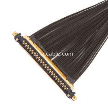 40P UL11130 46AWG Micro Coaxial Cable Assembly 20531-040t-02 IDC Membentuk OEM/ODM