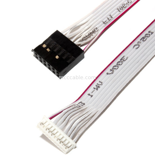 IDC 12 PIN Kabel Pita Fleksibel Datar DF19 KE JST RF untuk kabel daya PCBA