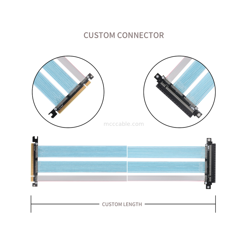 PCB Kabel koaksial sangat halus PCIE Grafis Komputer Grafis Kartu Ekstensi Adaptor Kabel