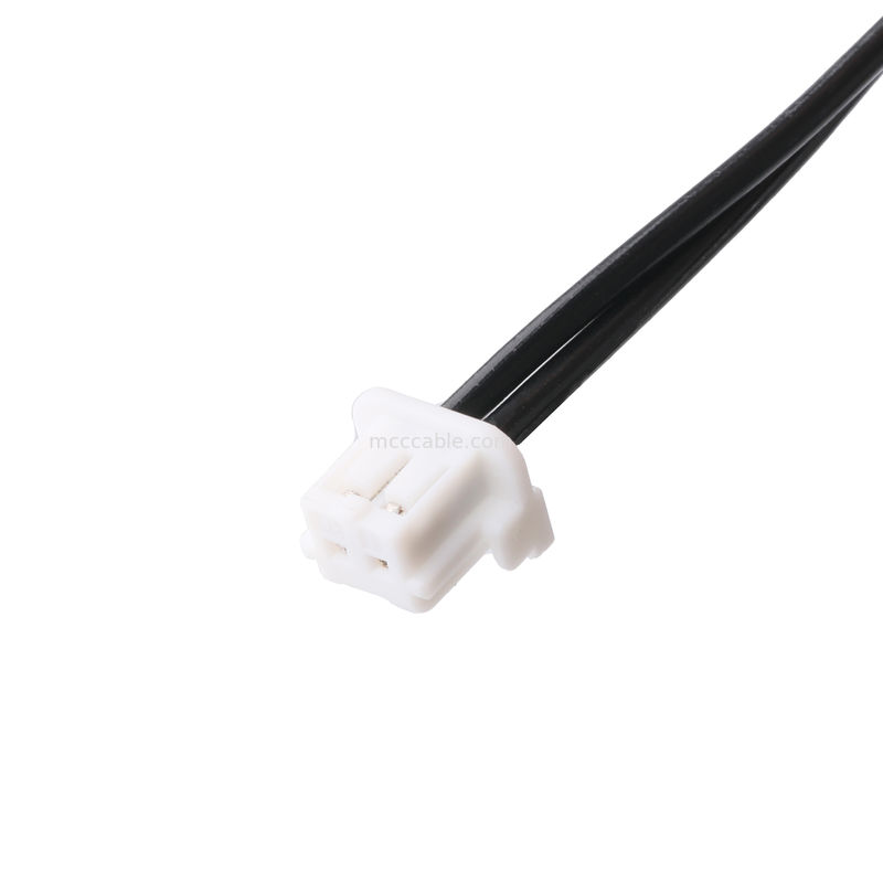 DC Plug 2.1*5.5mm Solder Type PVC Pencetakan penampilan 90 sudut ke White Housing 2P MOLEX F