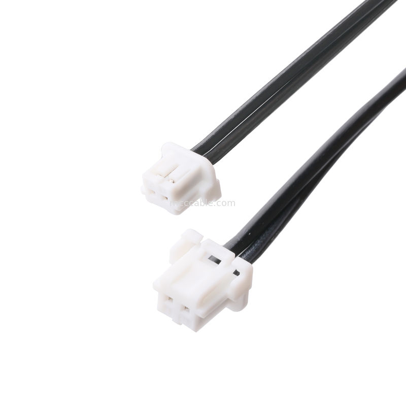 DC Plug 2.1*5.5mm Solder Type PVC Pencetakan penampilan 90 sudut ke White Housing 2P MOLEX F
