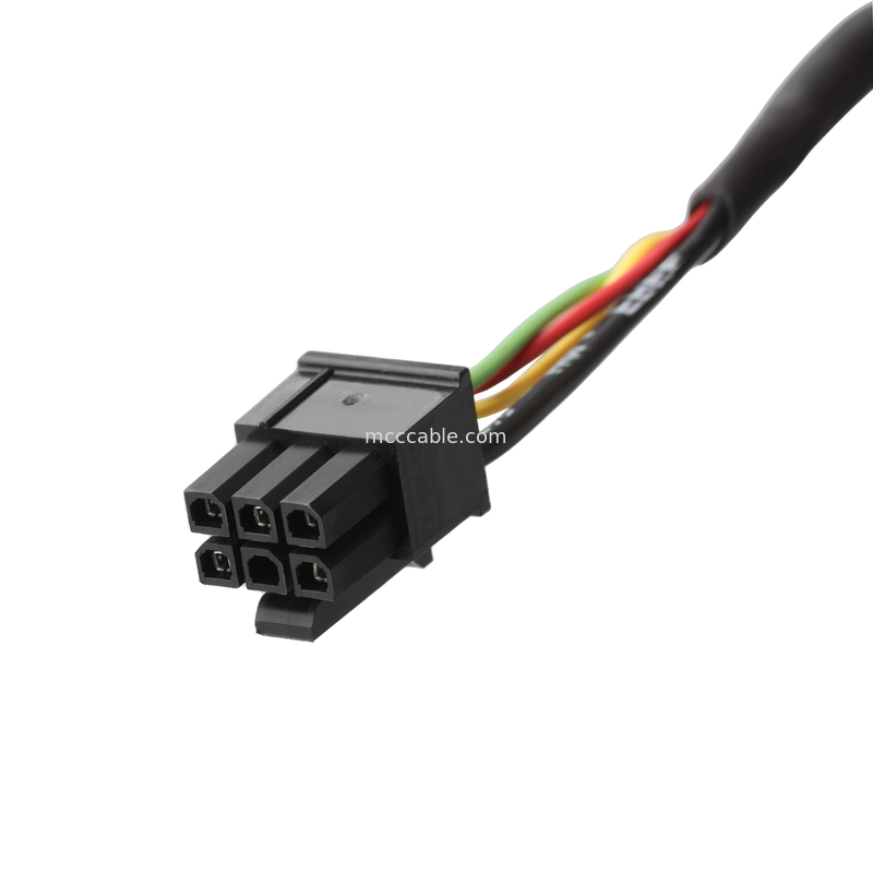 LVDS CABLE HSG 43025-0600 Picth 3.0mm MX ke HSG 43025-0200 dan RV1.25-4 konektor OEM / ODM panjang Kabel Sesuai