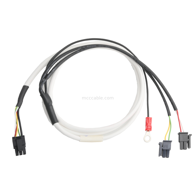 LVDS CABLE HSG 43025-0600 Picth 3.0mm MX ke HSG 43025-0200 dan RV1.25-4 konektor OEM / ODM panjang Kabel Sesuai
