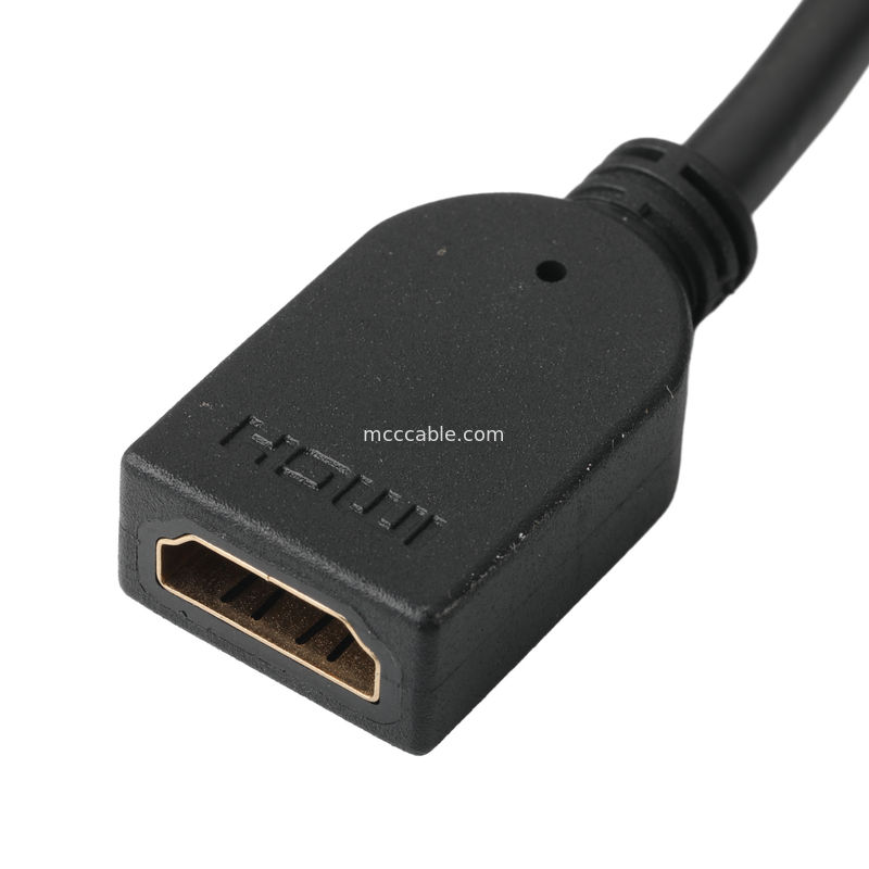 Male Vertical 19Pin HDMI-A ke Wanita 19Pin HDMI Lcd Kabel Konektor Majelis