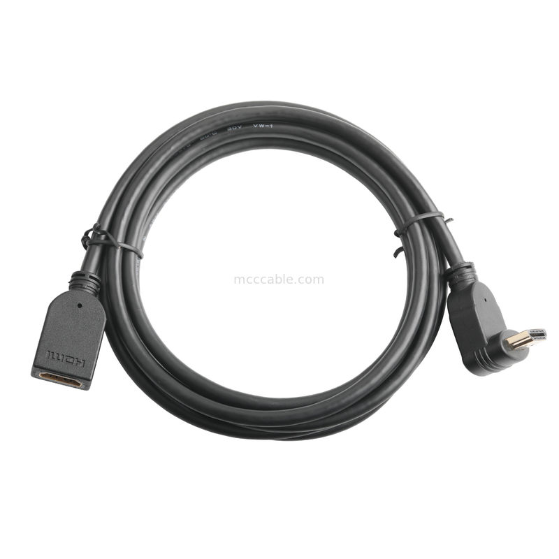 Male Vertical 19Pin HDMI-A ke Wanita 19Pin HDMI Lcd Kabel Konektor Majelis
