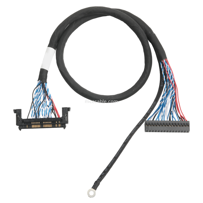 Pengaturan kabel LVDS JAE FI-RE51HL 51Pin Untuk DP2.0 30Pin Atau EGN UL 1571 28AWG Kabel OEM/ODM