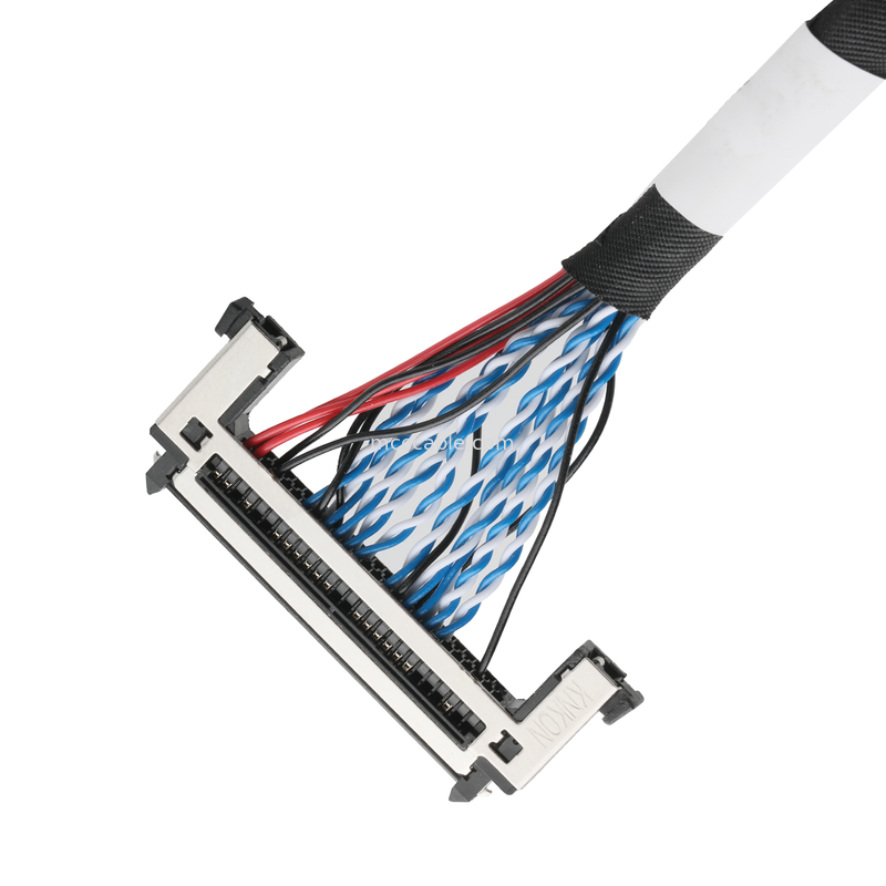 Pengaturan kabel LVDS JAE FI-RE51HL 51Pin Untuk DP2.0 30Pin Atau EGN UL 1571 28AWG Kabel OEM/ODM