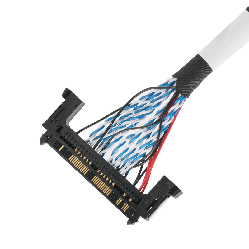 Pengaturan kabel LVDS JAE FI-RE51HL 51Pin Untuk DP2.0 30Pin Atau EGN UL 1571 28AWG Kabel OEM/ODM