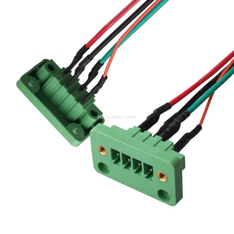 DFK-MC JL15CDGV-3.81 4Pin ke MX1.25-12Pin dan UL Lobel Melalui blok terminal dinding