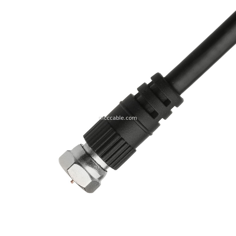 RF Koaksial Kabel Konektor RG-59 Dual Head Connector Antenna penerimaan / sinyal wifi