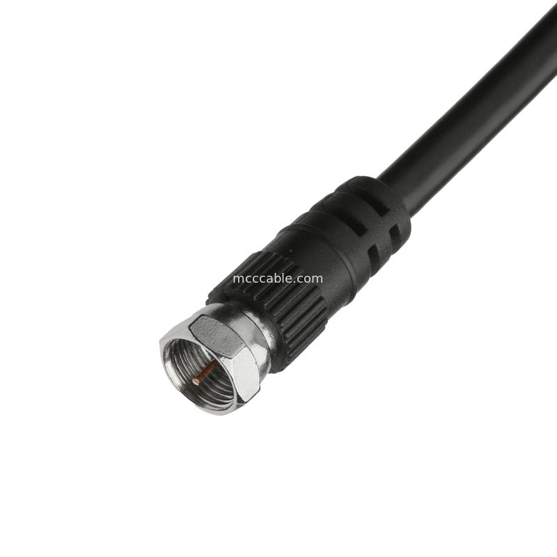 RF Koaksial Kabel Konektor RG-59 Dual Head Connector Antenna penerimaan / sinyal wifi