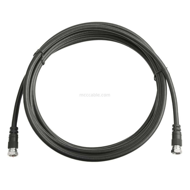 RF Koaksial Kabel Konektor RG-59 Dual Head Connector Antenna penerimaan / sinyal wifi