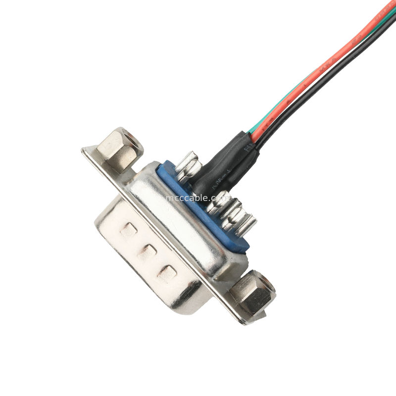 DB 9P LVDS kabel perakitan D-SUB-9P Pria Solder untuk MX1.25mm 4Pin Wire Connector OEM / ODM