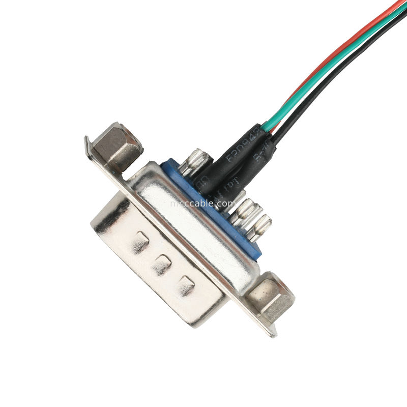 DB 9P LVDS kabel perakitan D-SUB-9P Pria Solder untuk MX1.25mm 4Pin Wire Connector OEM / ODM