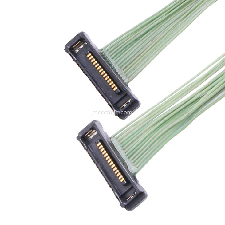 35P Micro Coaxial Kabel 20380-035t-06 Lvds Konektor 0.4mm Pitch Sudut Kanan