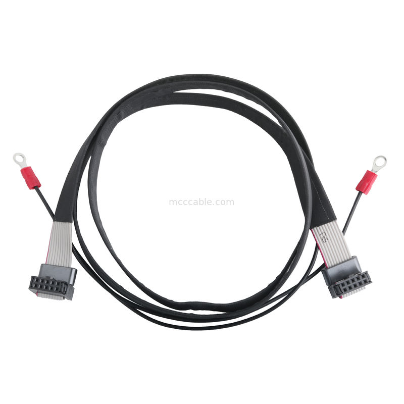 IDC FC-10P dan TER M4 pitch 1.27mm Konektor kabel tanah dengan kawat cincin UL2651 28AWG kabel OEM / ODM