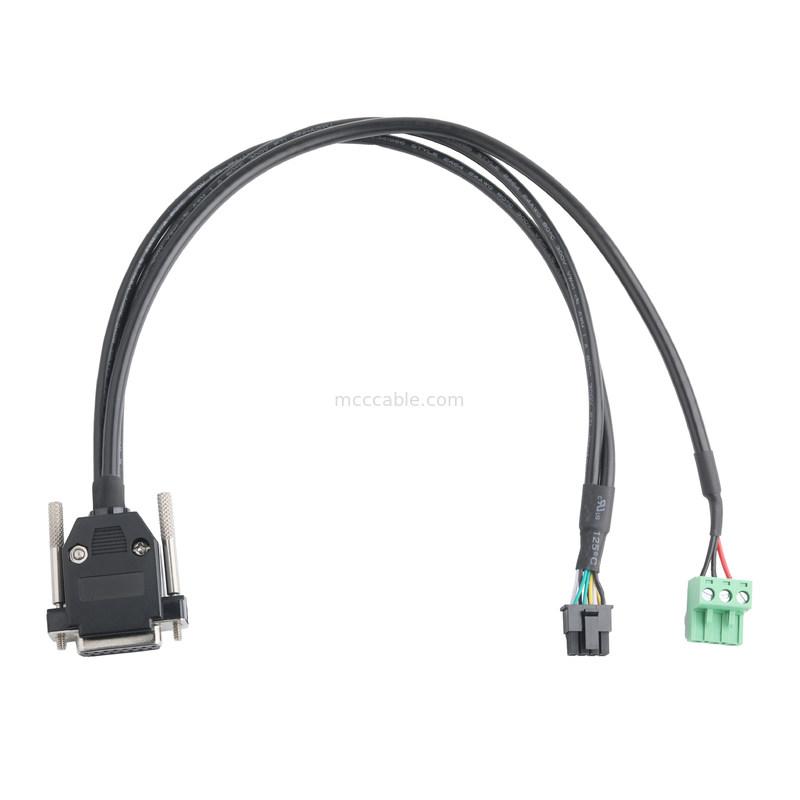 Konektor Kabel Industri yang disesuaikan DB-15P Wanita ke HSG 43025-0800 pitch 3.0mm dan 691352710003 pitch 5.8mm