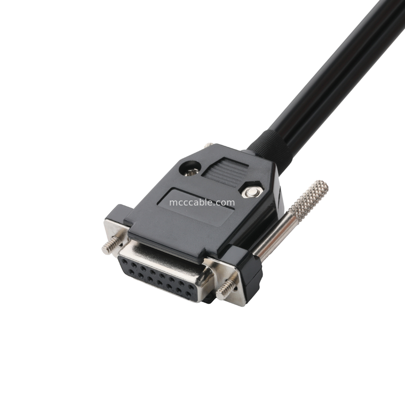 Konektor Kabel Industri yang disesuaikan DB-15P Wanita ke HSG 43025-0800 pitch 3.0mm dan 691352710003 pitch 5.8mm