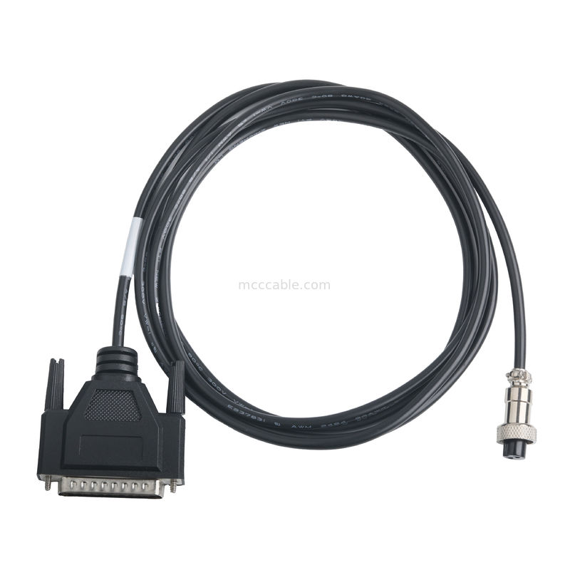 CLEAR PVC 30P D-SUB FEMALE untuk GX12 M12-2P konektor Konektor Custom Kabel Majelis OEM / ODM