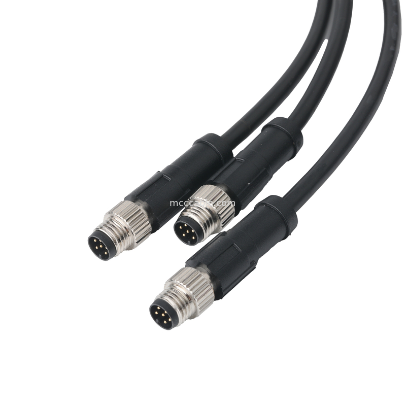 XHB-12P Untuk M8 CONN Kabel Majelis Dan DC CONN Atau 43025-0400 CONN Pitch 3.0mm OEM / ODM