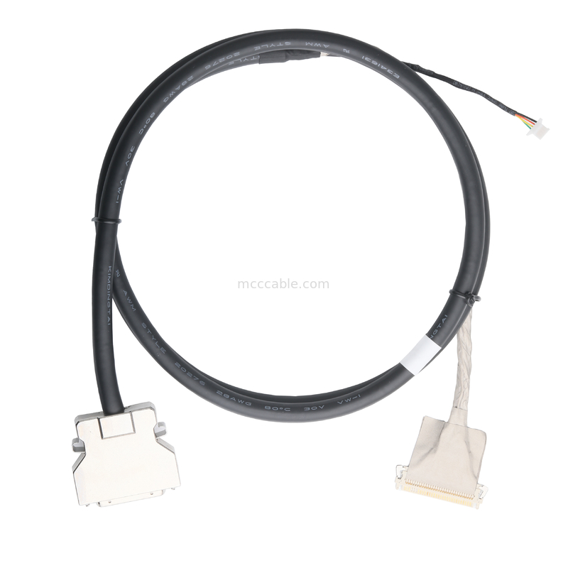 SCSI MDR HPCN40M Male Connector untuk FI-X30HL dan HSG 51146-5P Customized Wiring Harness