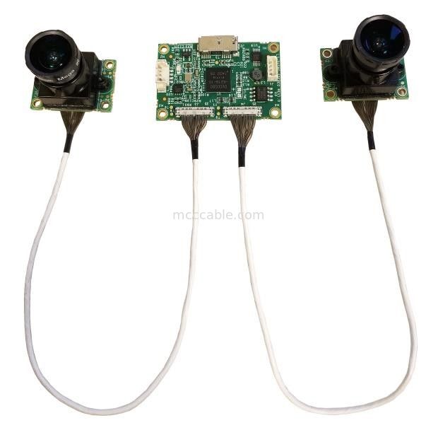 Micro Coax LI-JXAV-MIPI-ADPT-6CAM Untuk LI-IMX290-MIPI-M12 FAW-1233-03 Kabel Nvidia Kamera Board Dan Desain Kamera Connecto
