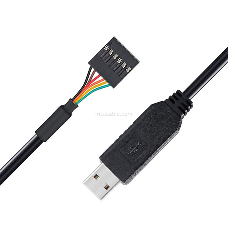 FTDI Chip USB To 6P TTL-232R-3V3 5V Level Module Serial Port Cable Ttl3.3v5v, Nomor Pin Power Supply yang dapat disesuaikan