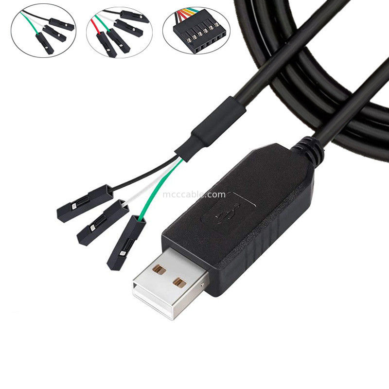 FTDI Chip USB To 6P TTL-232R-3V3 5V Level Module Serial Port Cable Ttl3.3v5v, Nomor Pin Power Supply yang dapat disesuaikan