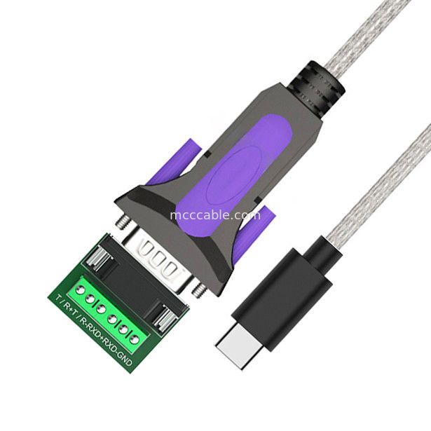Kabel khusus kelas industri untuk TYPE-C ke RS485-DB9/RS422-DB9 CONN Connector B DB9 Male