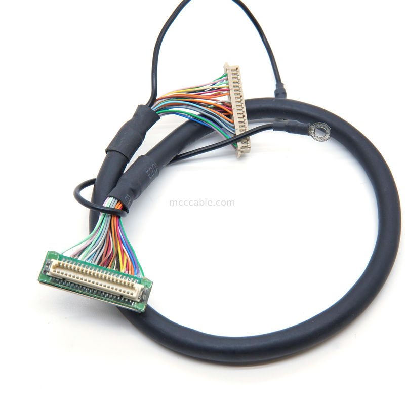 DF9 41P Industri Grade Medical Wire Harness  DF9 41 Pin Screen Display Kabel Wanita Hot Press Flat Connect