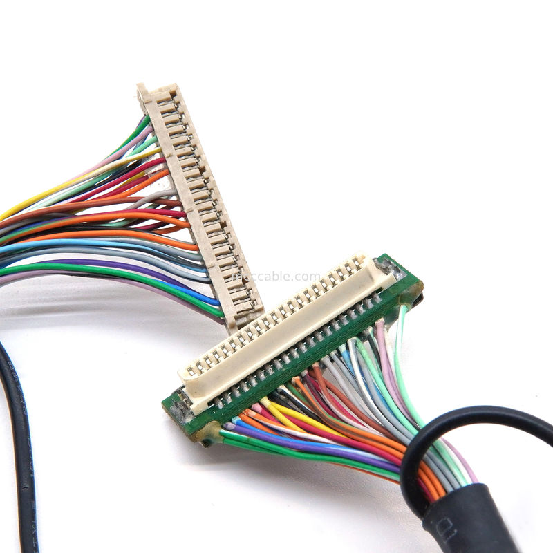 DF9 41P Industri Grade Medical Wire Harness  DF9 41 Pin Screen Display Kabel Wanita Hot Press Flat Connect