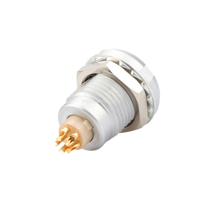 Industrial Waterproof Connector B Series Z2 5Pin Double Nut Welding Printed Circuit Board Pin Core (Lurus Dan Sudut)