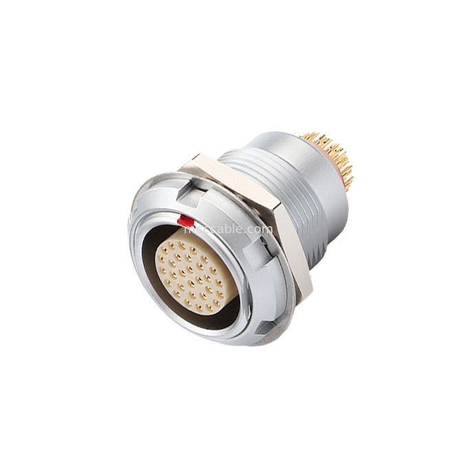 Industrial Waterproof Connector B Series Z2 5Pin Double Nut Welding Printed Circuit Board Pin Core (Lurus Dan Sudut)