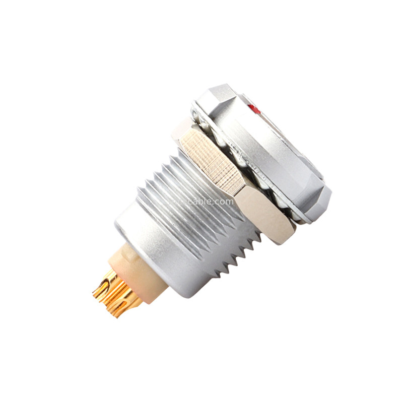 Industrial Waterproof Connector B Series Z2 5Pin Double Nut Welding Printed Circuit Board Pin Core (Lurus Dan Sudut)