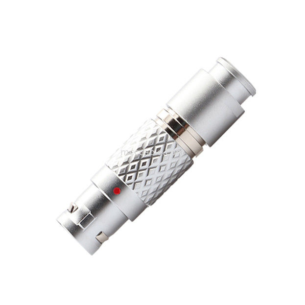 Konektor Pengunci Otomatis Tarik Dorong Seri LEB FGG.1B 7Pin Konektor Melingkar Industri Steker Penerbangan Pria