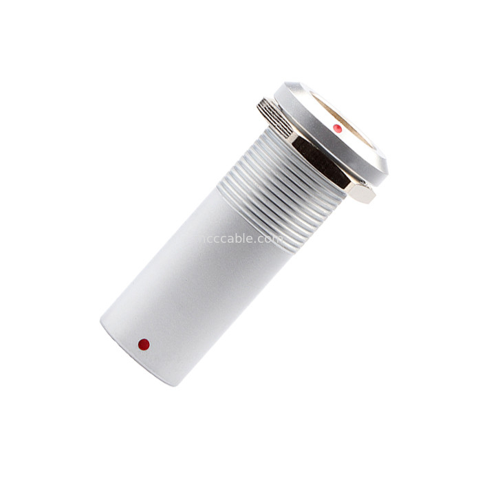 Konektor Sirkular Medis Industri Militer Seri B Z19 16P Fixed Double Pass, Nut Fixed, Fixed Pins di Kedua Ujung