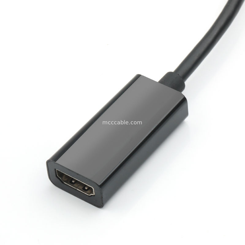 Adaptor DP laki-laki ke HDMI perempuan Transmisi sinyal industri HD, mendukung 4K 8K