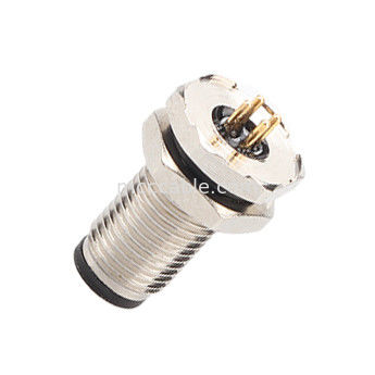 Konektor Lingkaran M5 kode-A Waterproof Series Panel Flange PCB Pria Soket Dukungan 3-inti dan 4-inti kustomisasi IP67