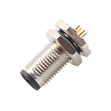 Konektor Lingkaran M5 kode-A Waterproof Series Panel Flange PCB Pria Soket Dukungan 3-inti dan 4-inti kustomisasi IP67