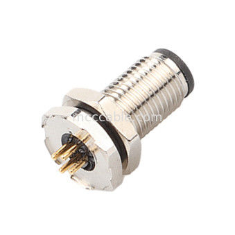 Konektor Lingkaran M5 kode-A Waterproof Series Panel Flange PCB Pria Soket Dukungan 3-inti dan 4-inti kustomisasi IP67