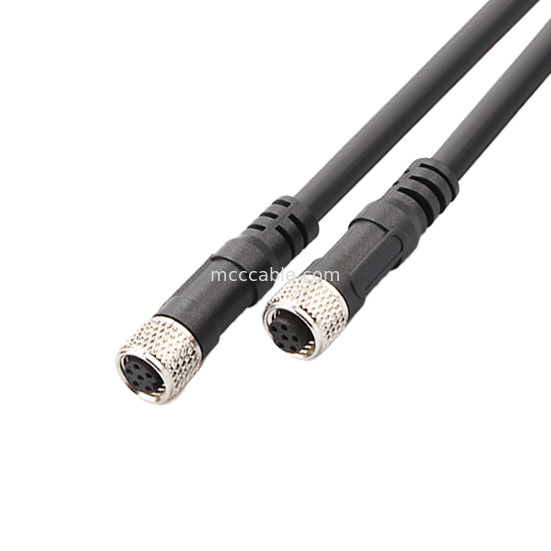 Konektor Industri M8 Injeksi Cetakan Lingkaran Waterproof Konektor Pria Wanita 6 Pin