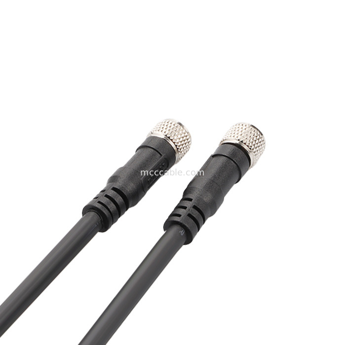 Konektor Industri M8 Injeksi Cetakan Lingkaran Waterproof Konektor Pria Wanita 6 Pin