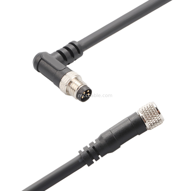 Konektor Industri M8 Injeksi Cetakan Lingkaran Waterproof Konektor Pria Wanita 6 Pin