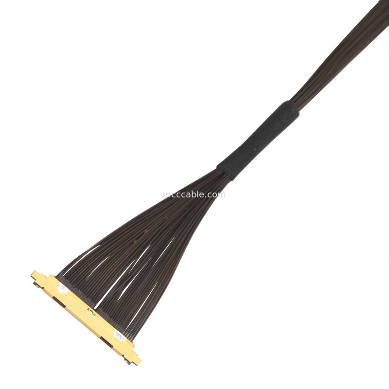 40P UL11130 46AWG Micro Coaxial Cable Assembly 20531-040t-02 IDC Membentuk OEM/ODM