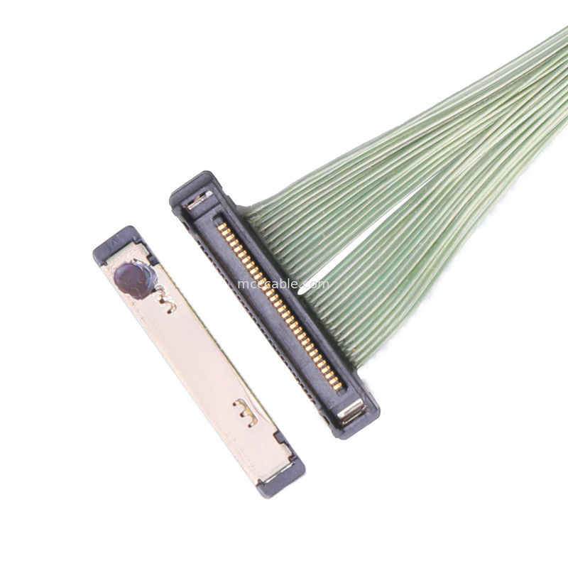 35P Micro Coaxial Kabel 20380-035t-06 Lvds Konektor 0.4mm Pitch Sudut Kanan