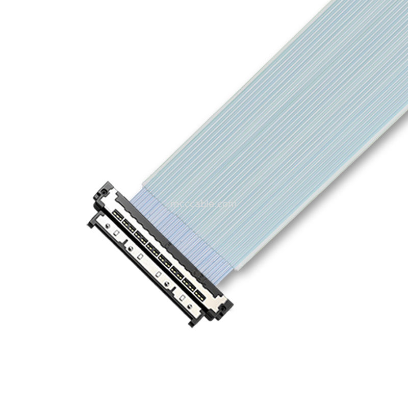 0.4mm USL20-30SS-030BH Micro Coax Ribbon Cable MIL-Spec Harsh Environment Connector Untuk Drone Pertahanan
