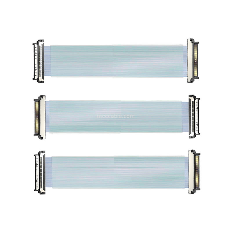 0.4mm USL20-30SS-030BH Micro Coax Ribbon Cable MIL-Spec Harsh Environment Connector Untuk Drone Pertahanan