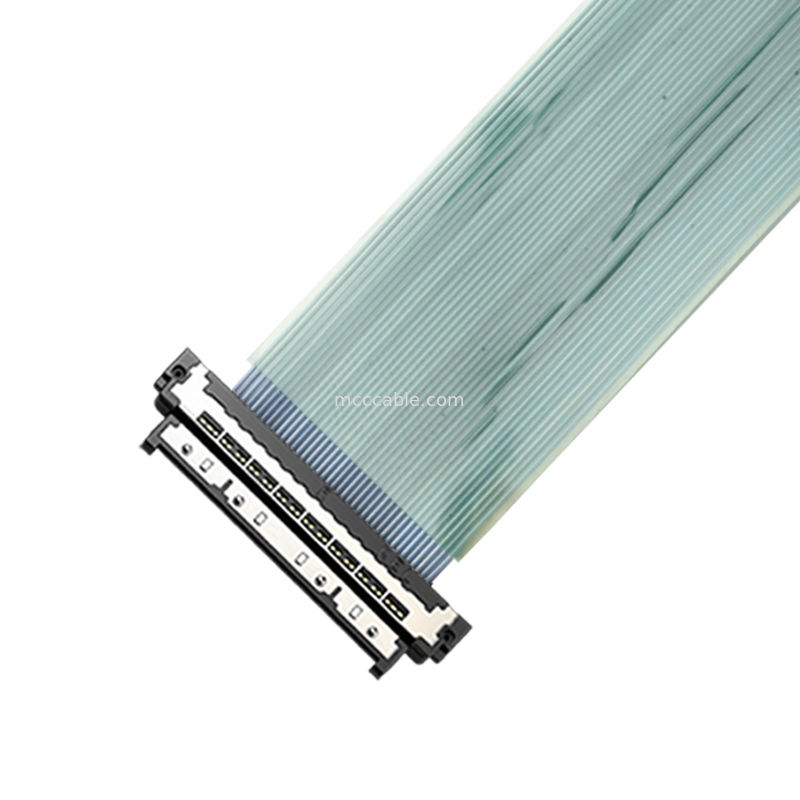 Rakitan Kabel Koaksial Mikro 0.4mm USL20-30SS-050BH Berperisai EMI Untuk Robot Inspeksi Pembangkit Nuklir