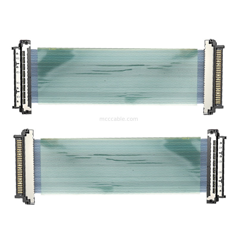 Rakitan Kabel Koaksial Mikro 0.4mm USL20-30SS-050BH Berperisai EMI Untuk Robot Inspeksi Pembangkit Nuklir